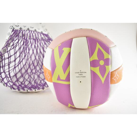 Louis Vuitton SS20 Pink White Black Monogram Giant Volleyball Purple Net Bag - Picture 16 of 16